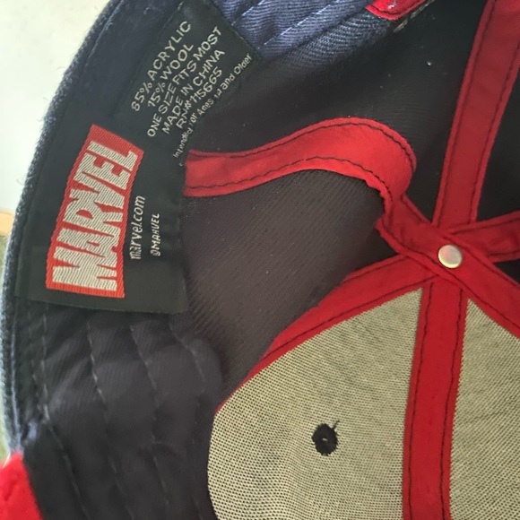 Marvel Captain America Red White Blue Original Snapback Cap Hat Wool Blend - Picture 5 of 6